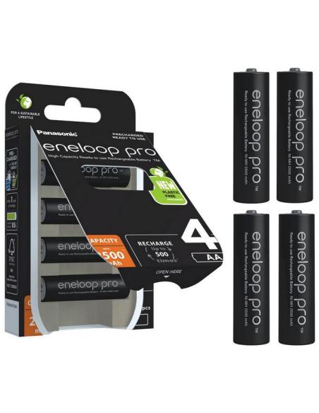 Akumulatorki R6 / AA Panasonic Eneloop PRO 2500mAh Ni-MH BK-3HCDE/4BE (blister 4 szt.)