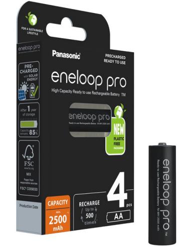 Akumulatorki R6 / AA Panasonic Eneloop PRO 2500mAh Ni-MH BK-3HCDE/4BE (blister 4 szt.)