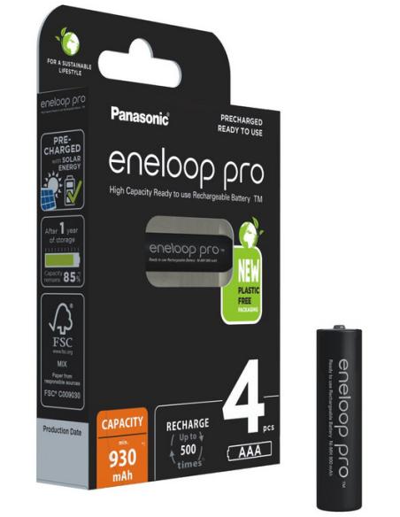 Akumulatorki R03 / AAA Panasonic Eneloop PRO 930mAh Ni-MH BK-4HCDE/4BE (blister 4 szt.)
