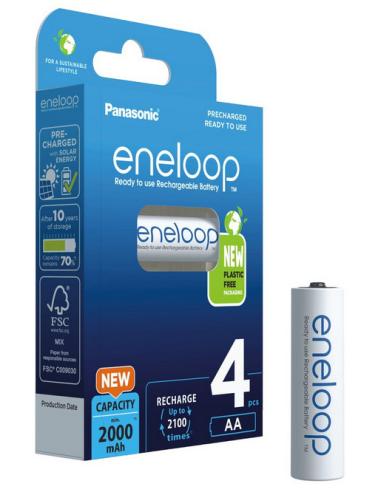 Akumulatorki AA / R6 Panasonic Eneloop 2000mAh BK-3MCDE/4BE (blister 4 szt.)