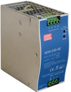 ZASILACZ IMPULSOWY NA SZYNĘ DIN MEAN WELL NDR-240-48 48V/240W/5A