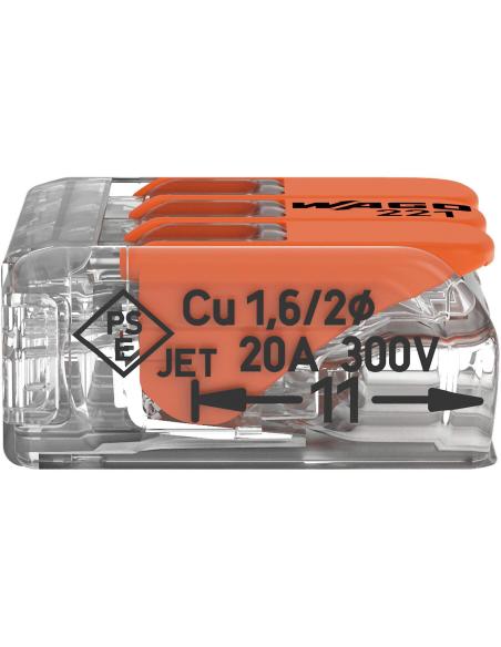 Szybkozłączka uniwersalna LINKA/DRUT 3x 0,2-4mm2 WAGO 221-413 (Paczka 50szt.)