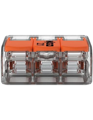 Szybkozłączka uniwersalna LINKA/DRUT 3x 0,2-4mm2 WAGO 221-413 (Paczka 50szt.)