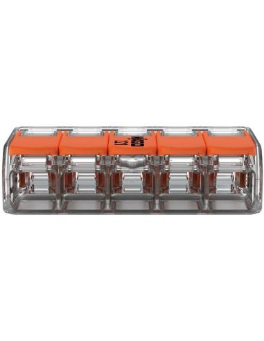 Szybkozłączka uniwersalna LINKA/DRUT 5x 0,2-4mm2 WAGO 221-415 (Paczka 25szt.)