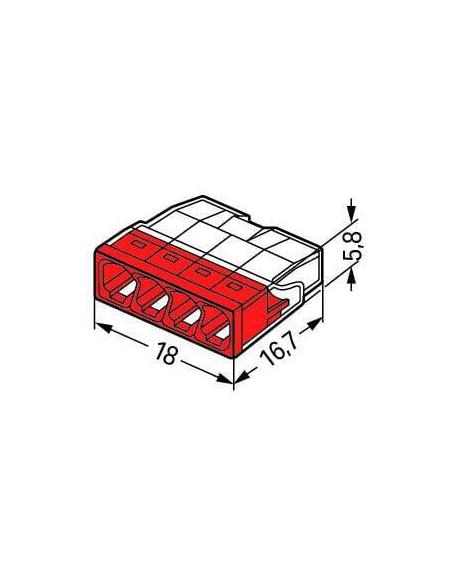 Szybkozłączka DRUT 4x 0,5-2,5mm2 WAGO 2273-204 (Paczka 100szt.)