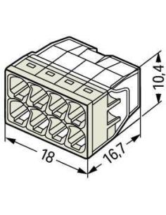 Szybkozłączka DRUT 8x 0,5-2,5mm2 WAGO 2273-208 (Paczka 50szt.) 2