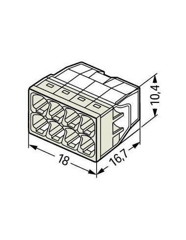Szybkozłączka DRUT 8x 0,5-2,5mm2 WAGO 2273-208 (Paczka 50szt.)
