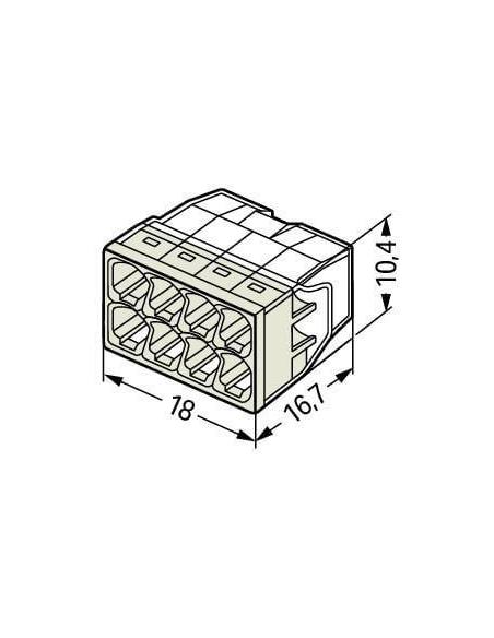Szybkozłączka DRUT 8x 0,5-2,5mm2 WAGO 2273-208 (Paczka 50szt.)
