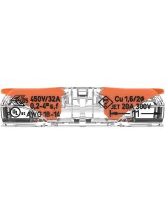 Szybkozłączka przelotowa uniwersalna LINKA/DRUT 2x 0,2-4mm2 WAGO 221-2411 (Paczka 60szt.) 2