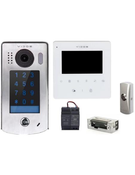 WIDEODOMOFON VIDOS DUO S1301D/M1022W + PRZYCISK + ELEKTROZACZEP