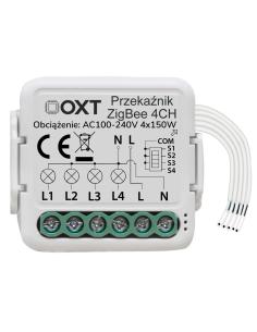 Moduł OXT mini przekaźnik 4 obwody ZigBee TUYA T264