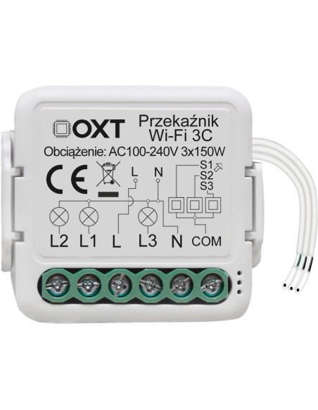 Moduł OXT mini przekaźnik 3 obwody WiFi TUYA T223