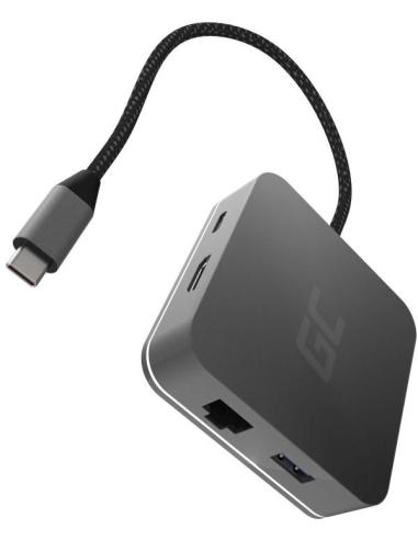 Hub USB 6w1 Green Cell USB-C AK61