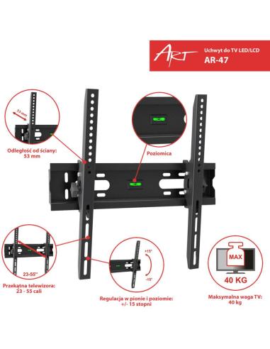 Uchwyt TV ścienny LED/LCD ART 23-55
