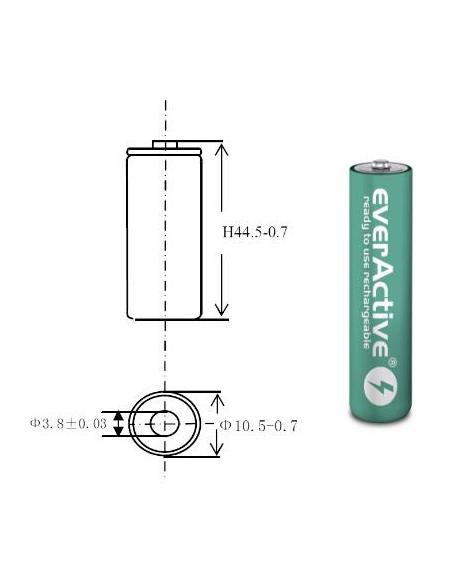 Akumulatorki AAA / R03 Ni-MH everActive 550mAh Infinity Line 3000 cykli (blister 4 szt.)