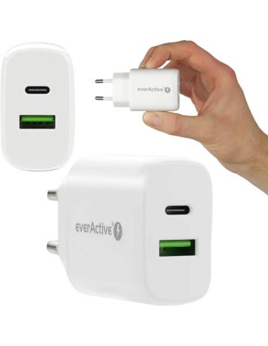 ŁADOWARKA SIECIOWA everActive SC-370Q 25W 1xUSB-C 1xUSB-A PD PPS