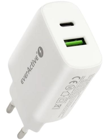 ŁADOWARKA SIECIOWA everActive SC-370Q 25W 1xUSB-C 1xUSB-A PD PPS