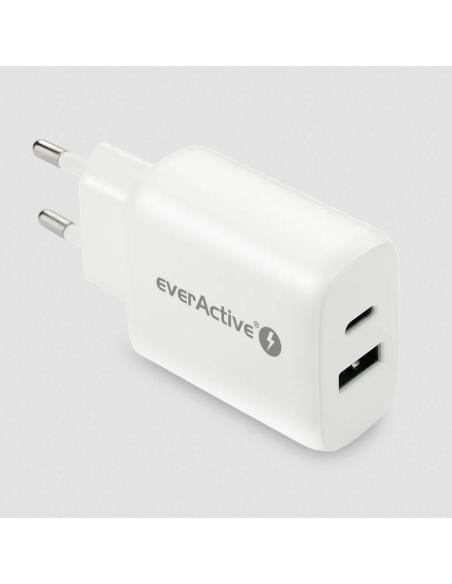 ŁADOWARKA SIECIOWA everActive SC-370Q 25W 1xUSB-C 1xUSB-A PD PPS