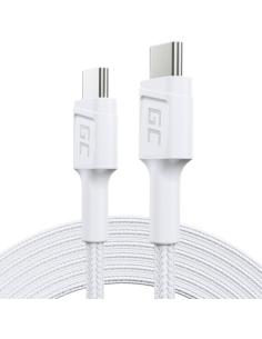 KABEL USB-C / USB-C Green Cell POWERSTREAM 120cm BIAŁY PD 60W ULTRA CHARGE QUICK CHARGE 3.0