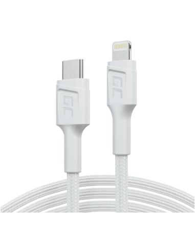 KABEL USB-C / LIGHTHING Green Cell POWERSTREAM 100cm BIAŁY PD APPLE IPHONE