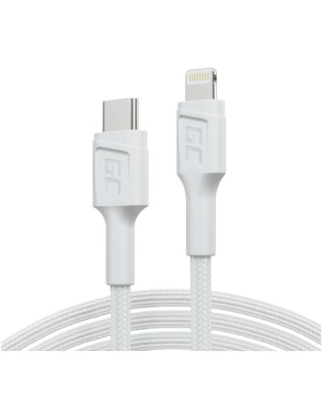 KABEL USB-C / LIGHTHING Green Cell POWERSTREAM 100cm BIAŁY PD APPLE IPHONE