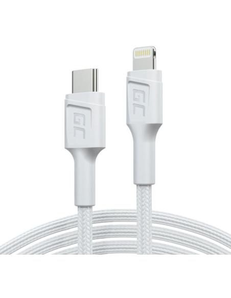 KABEL USB-C / LIGHTHING Green Cell POWERSTREAM 100cm BIAŁY PD APPLE IPHONE