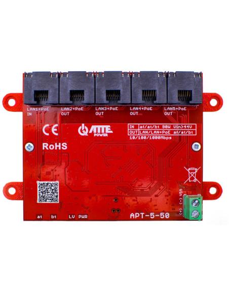 ATTE APT-5-50 Switch PoE 5 portowy 10/100/1000Mbps, extender