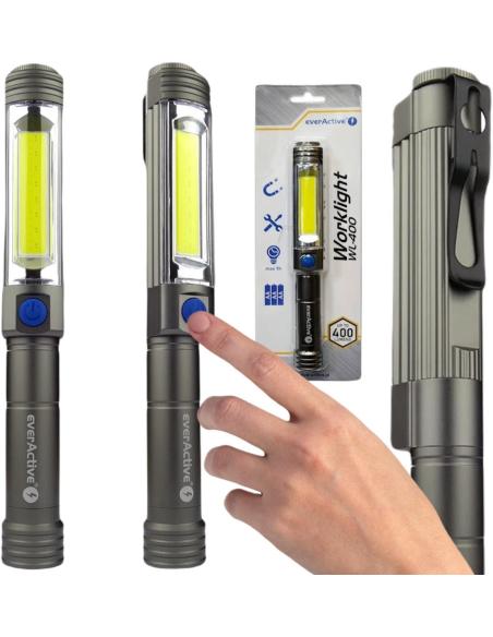 Latarka warsztatowa inspekcyjna COB LED everActive WL-400 5W 400 lumenów IP54 z magnesem