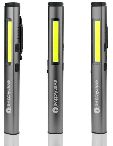 Latarka warsztatowa inspekcyjna COB LED UV Laser everActive PL-350R 350 lumenów IP54 z magnesem