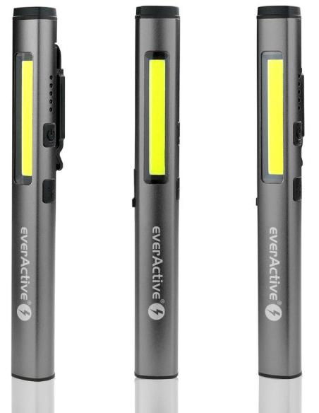 Latarka warsztatowa inspekcyjna COB LED UV Laser everActive PL-350R 350 lumenów IP54 z magnesem