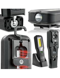 Latarka warsztatowa inspekcyjna COB LED everActive WL-600R 10W 550 lumenów IP54 z magnesem powerbank