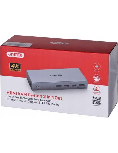 Unitek V307A przełącznik KVM 4K HDMI 2.0 2w1