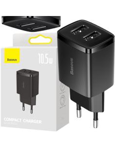 ŁADOWARKA SIECIOWA Baseus Compact Charger CCXJ010201 10.5W 2x USB-A CZARNA 2