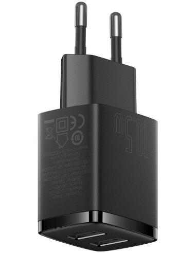 ŁADOWARKA SIECIOWA Baseus Compact Charger CCXJ010201 10.5W 2x USB-A CZARNA