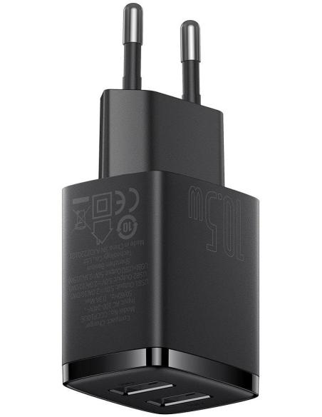ŁADOWARKA SIECIOWA Baseus Compact Charger CCXJ010201 10.5W 2x USB-A CZARNA