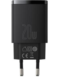 ŁADOWARKA SIECIOWA Baseus Compact Quick Charger CCXJ-B01 20W 1x USB-A 1x USB-C PD 3.0 QC 3.0 CZARNA 2