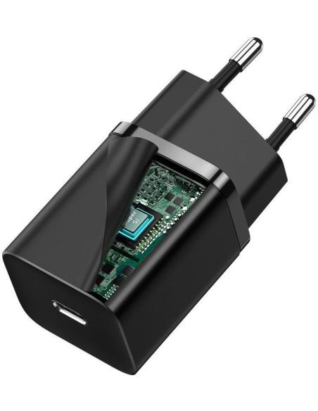 ŁADOWARKA SIECIOWA Baseus Super Si Quick Charger 1C CCSUP-J01 30W 1x USB-C PD 3.0 QC 3.0 CZARNA