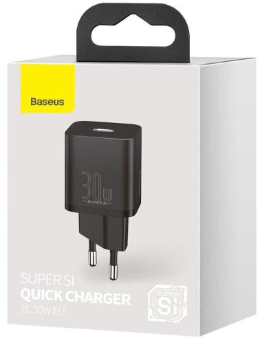 ŁADOWARKA SIECIOWA Baseus Super Si Quick Charger 1C CCSUP-J01 30W 1x USB-C PD 3.0 QC 3.0 CZARNA