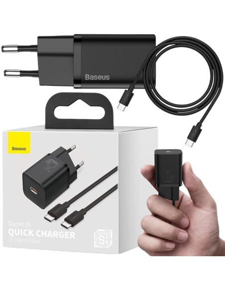 ŁADOWARKA SIECIOWA Baseus Super Si Quick Charger 1C TZCCSUP-L01 25W 1x USB-C PD 3.0 QC 3.0 + KABEL