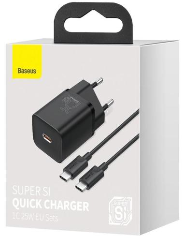 ŁADOWARKA SIECIOWA Baseus Super Si Quick Charger 1C TZCCSUP-L01 25W 1x USB-C PD 3.0 QC 3.0 + KABEL