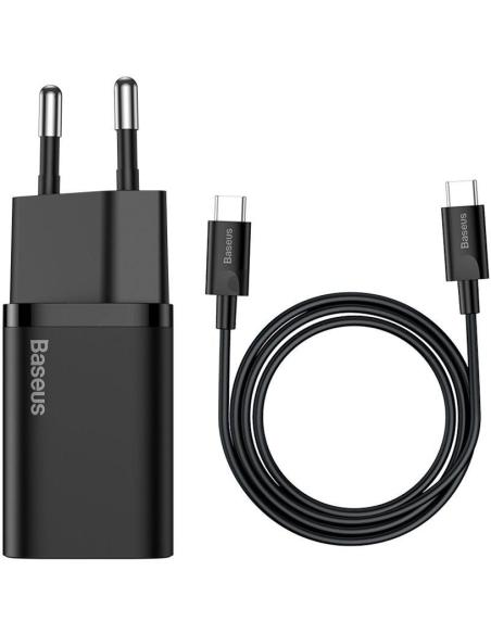 ŁADOWARKA SIECIOWA Baseus Super Si Quick Charger 1C TZCCSUP-L01 25W 1x USB-C PD 3.0 QC 3.0 + KABEL