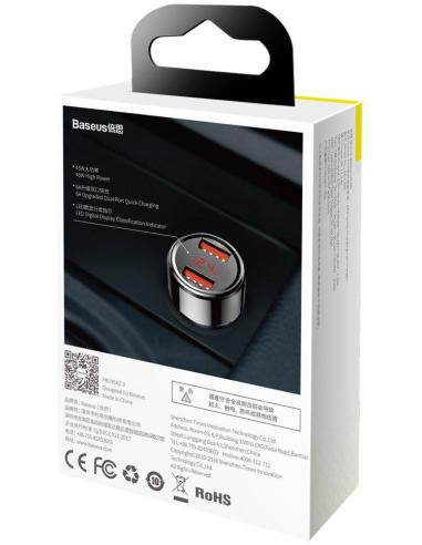 ŁADOWARKA SAMOCHODOWA Baseus Magic CCMLC20A-01 45W 6A 2x USB-A QC 3.0