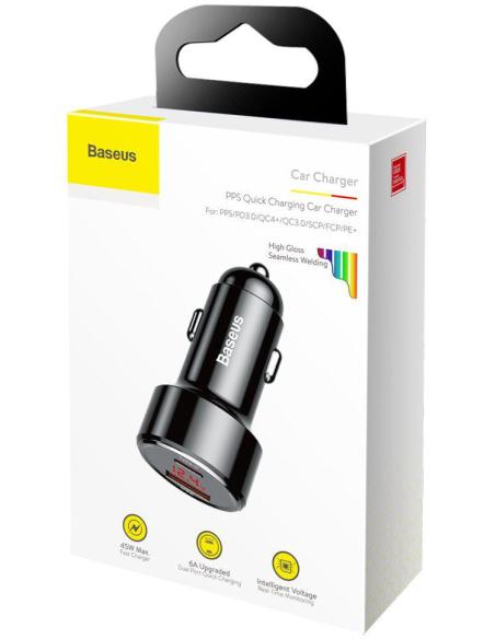 ŁADOWARKA SAMOCHODOWA Baseus Magic CCMLC20C-01 45W 6A 1x USB-A 1x USB-C QC 3.0
