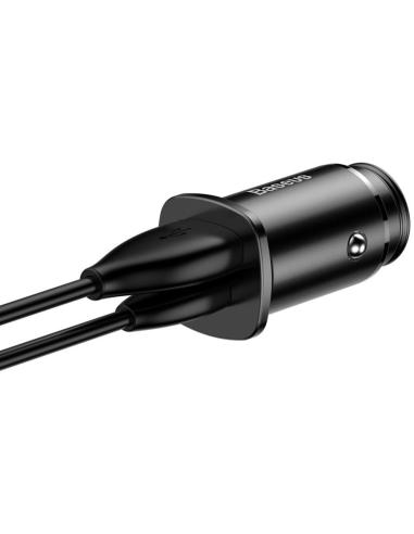 ŁADOWARKA SAMOCHODOWA Baseus Square CCALL-AS01 30W 5A 1x USB-A 1x USB-C QC 4.0+