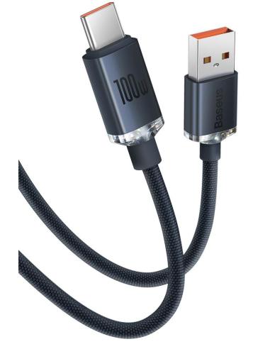 KABEL USB-A / USB-C Baseus Crystal CAJY000401 120cm 100W 6A QC 3.0 W OPLOCIE PREMIUM