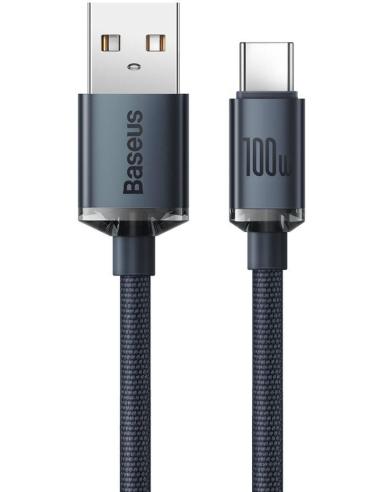 KABEL USB-A / USB-C Baseus Crystal CAJY000401 120cm 100W 6A QC 3.0 W OPLOCIE PREMIUM