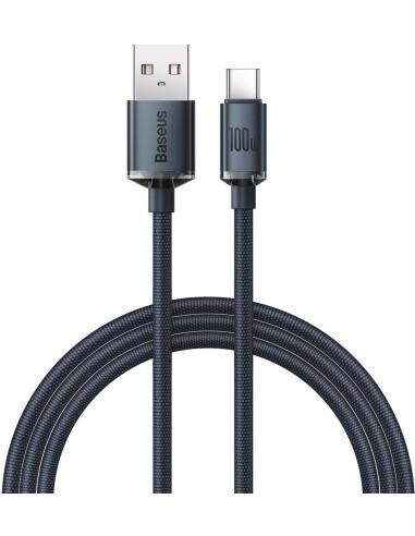 KABEL USB-A / USB-C Baseus Crystal CAJY000401 120cm 100W 6A QC 3.0 W OPLOCIE PREMIUM