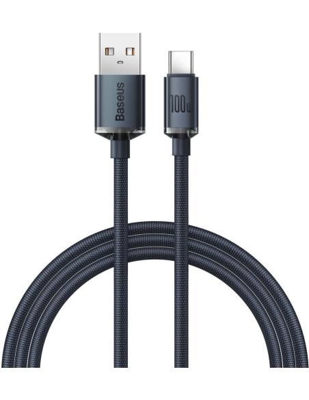 KABEL USB-A / USB-C Baseus Crystal CAJY000401 120cm 100W 6A QC 3.0 W OPLOCIE PREMIUM