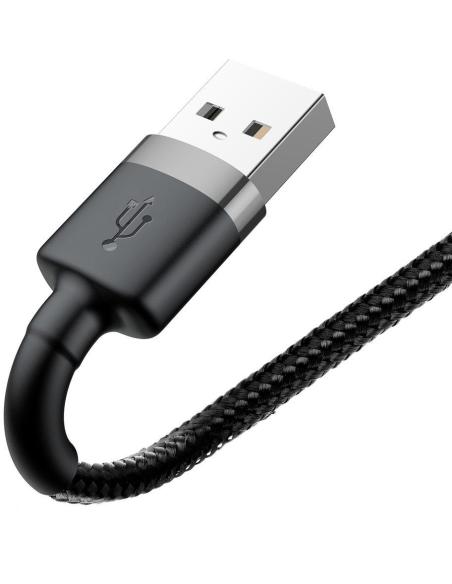 KABEL USB-A / Lightning iPhone Baseus Cafule CALKLF-RG1 300cm Apple 2A CZARNO-SZARY W OPLOCIE