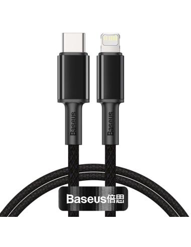 KABEL USB-C / Lightning iPhone Baseus Cafule CATLGD-01 1m 20W PD Quick Charging CZARNY W OPLOCIE